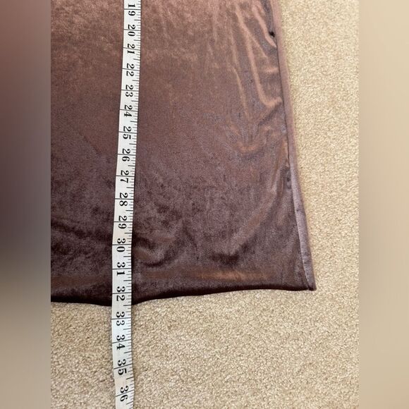NWOT Zara Collection Brown Velvet Straight Dress - Picture 8 of 8